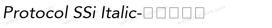 Protocol SSi Italic字体转换